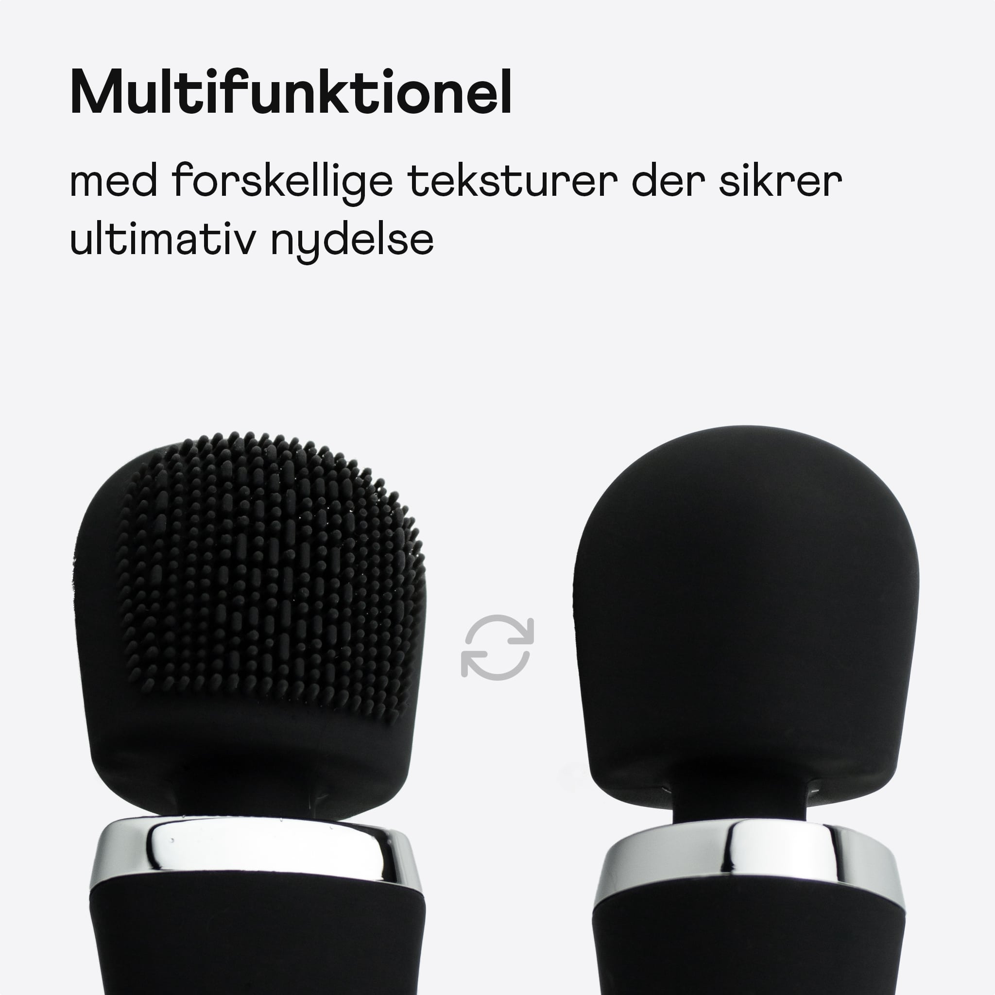 Amina power wand vibrator 2-i-1 hoved